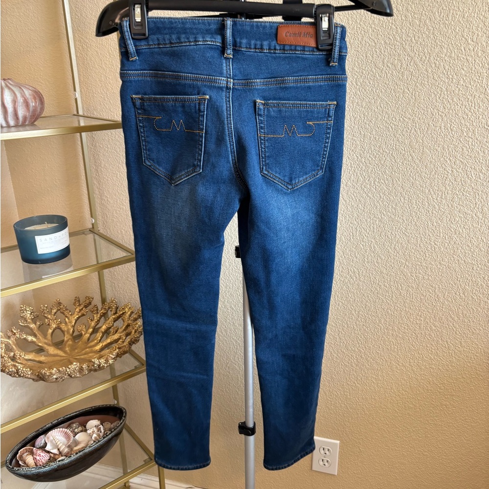 Camii Mia Cozy Fleece‎ Lined Blue Skinny Jeans 26x30